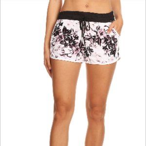 Floral High Wasited Fitness Shorts With Pockets